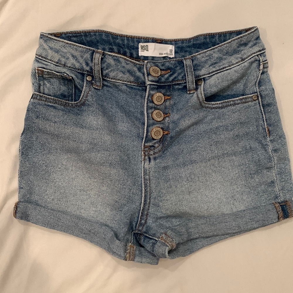 Tillys RSQ High Rise Cuff shorts girls size 12